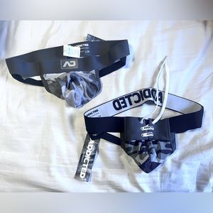 2 black Camouflage jockstraps by Addicted Size Large / Waist 34